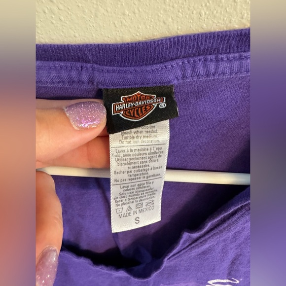 🔴Harley-Davidson Women's V-Neck Purple Tee - Picture 2 of 4
